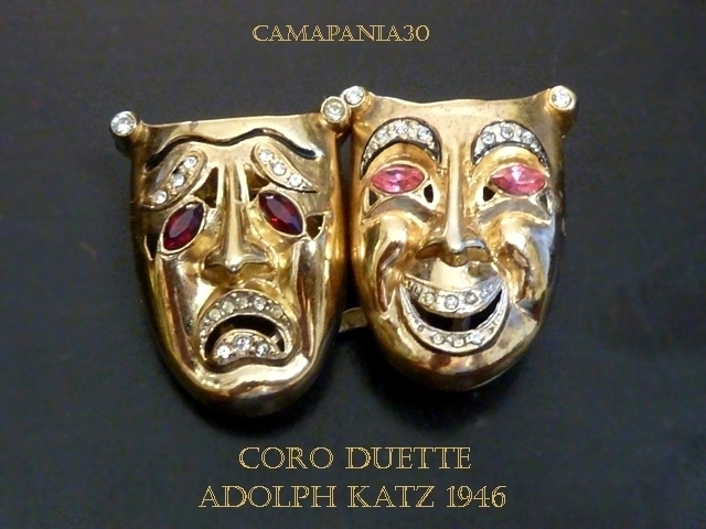 SPILLA DUETTE "TRAGEDY COMEDY" CORO ADOLPH KATZ 1946 - LE COLLEZIONI  DI CAMPANIA30