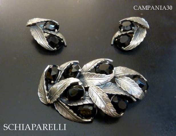 SB1651 - SET SPILLA CON ORECCHI "SCHIAPARELLI" ANNI '50 - LE COLLEZIONI  DI CAMPANIA30